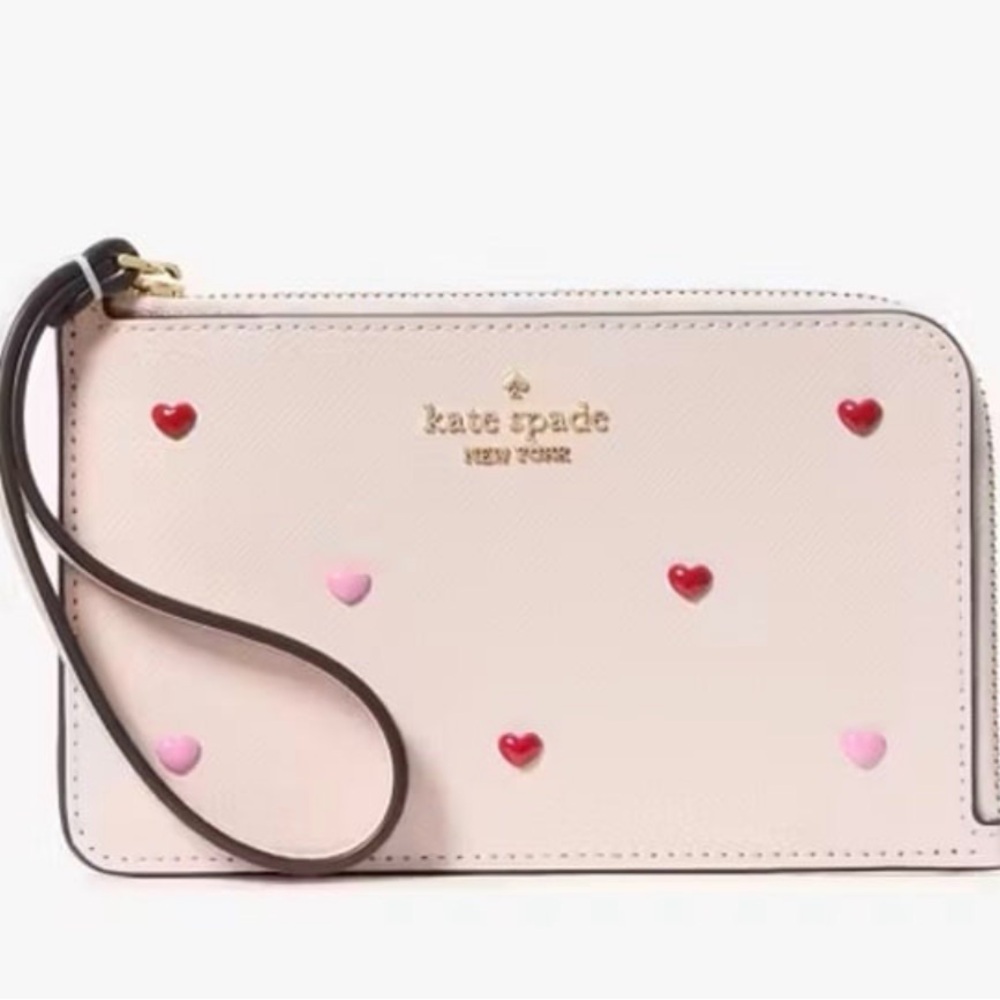 kate spade heart studs Lucy wristlet